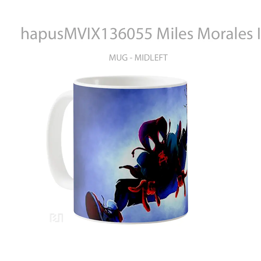 Mug Miles Morales In Spider Man Into The Spider Verse V1 Gelas Superhero - All-side / Desain