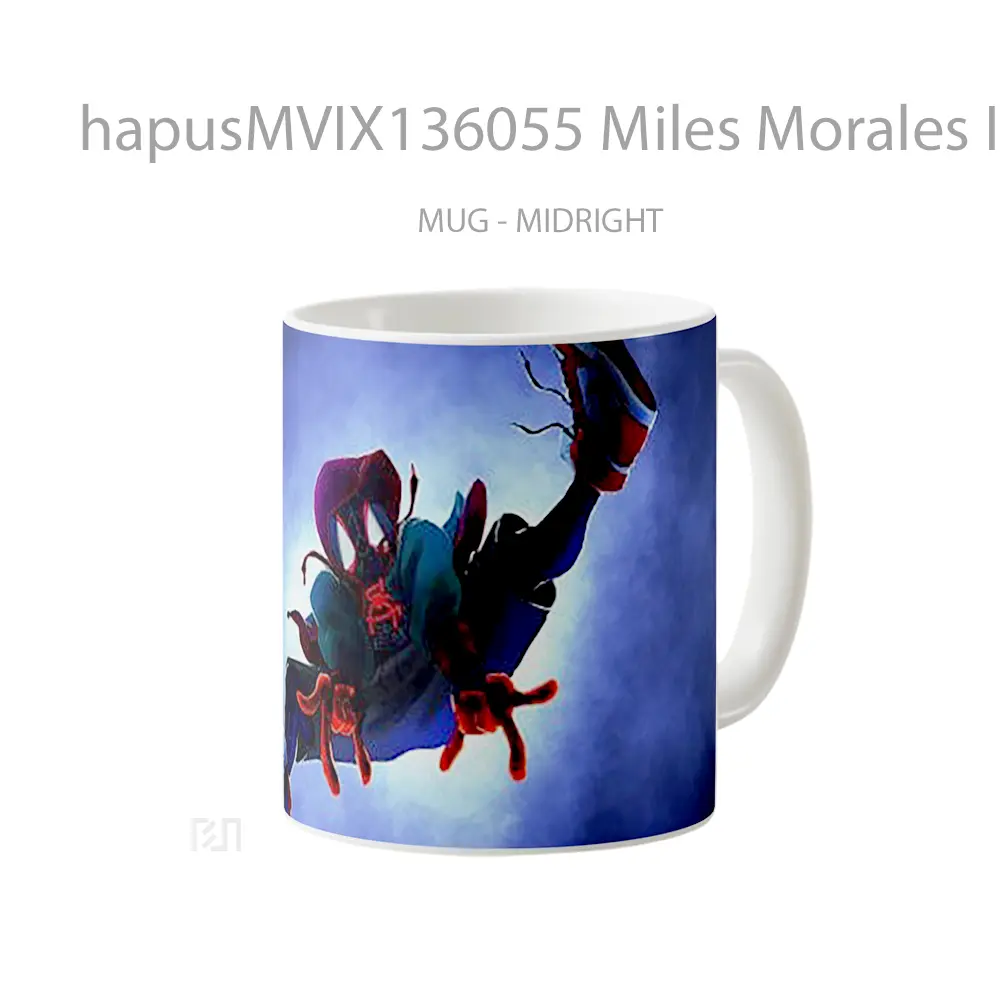 Mug Miles Morales In Spider Man Into The Spider Verse V1 Gelas Superhero - All-side / Desain