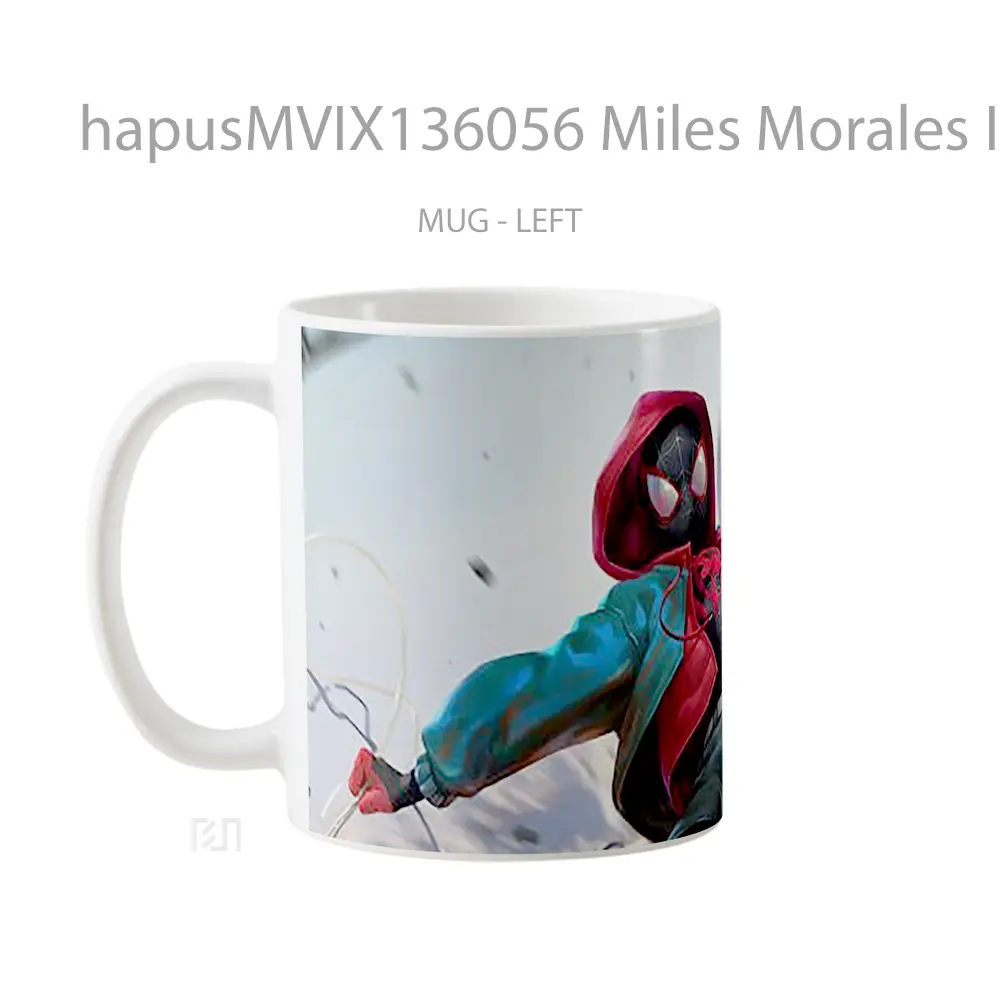 Mug Miles Morales In Spider Man Into The Spider Verse V2 Gelas Superhero - All-side / Desain