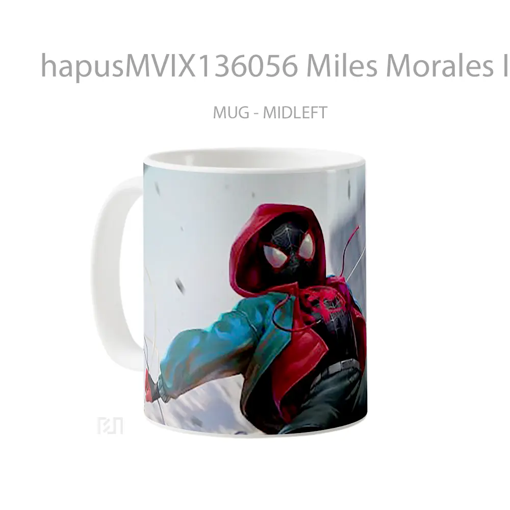 Mug Miles Morales In Spider Man Into The Spider Verse V2 Gelas Superhero - All-side / Desain