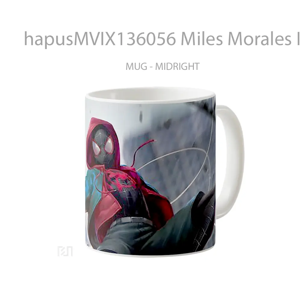 Mug Miles Morales In Spider Man Into The Spider Verse V2 Gelas Superhero - All-side / Desain