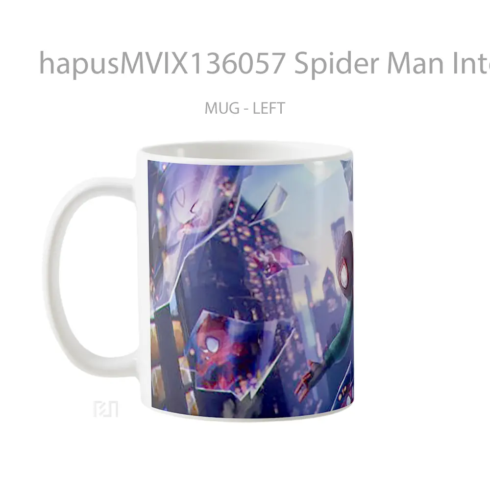 Mug Spider Man Into The Spider Verse V2 Gelas Superhero - All-side / Desain