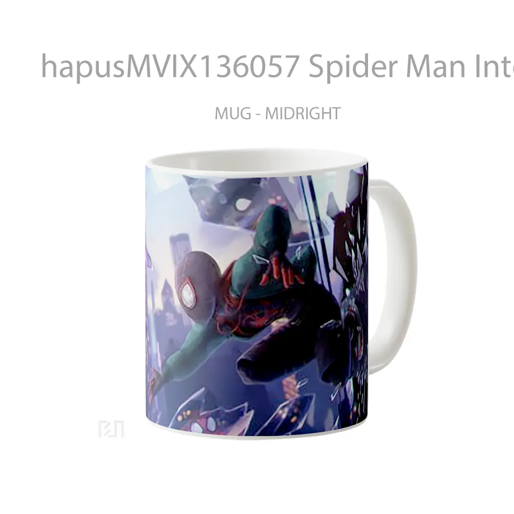 Mug Spider Man Into The Spider Verse V2 Gelas Superhero - All-side / Desain