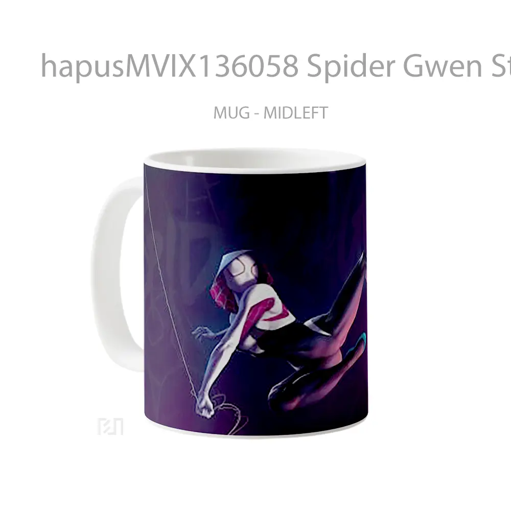 Mug Spider Gwen Stacy In Spider Man Into The Spider Verse V1 Gelas Superhero - All-side / Desain
