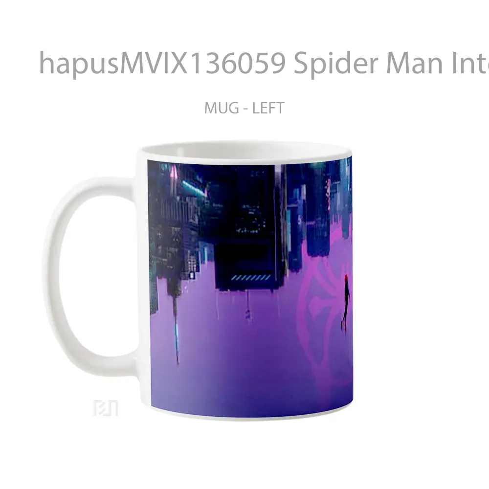Mug Spider Man Into The Spider Verse V3 Gelas Superhero - All-side / Desain