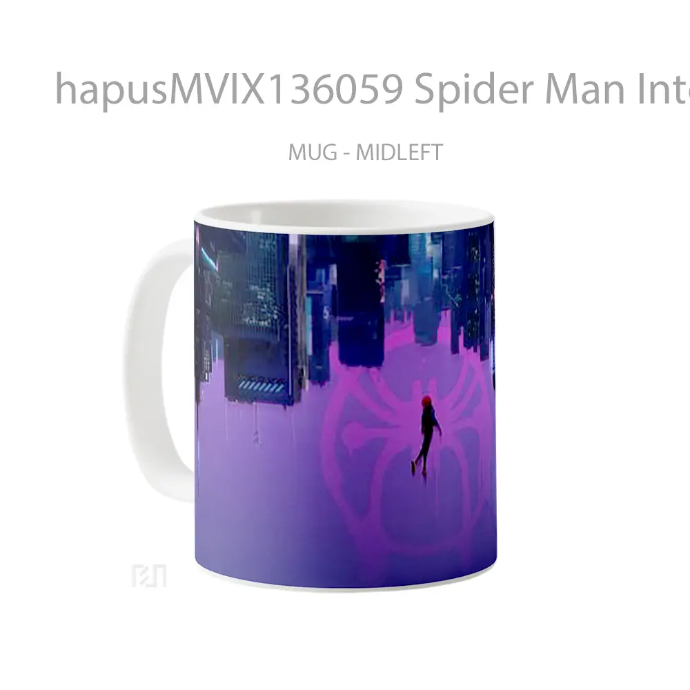 Mug Spider Man Into The Spider Verse V3 Gelas Superhero - All-side / Desain