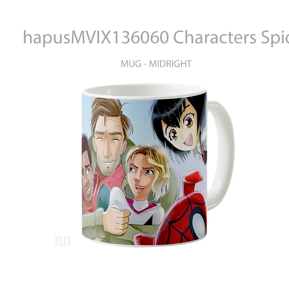 Mug Characters Spider Man Into The Spider Verse V1 Gelas Superhero - All-side / Desain