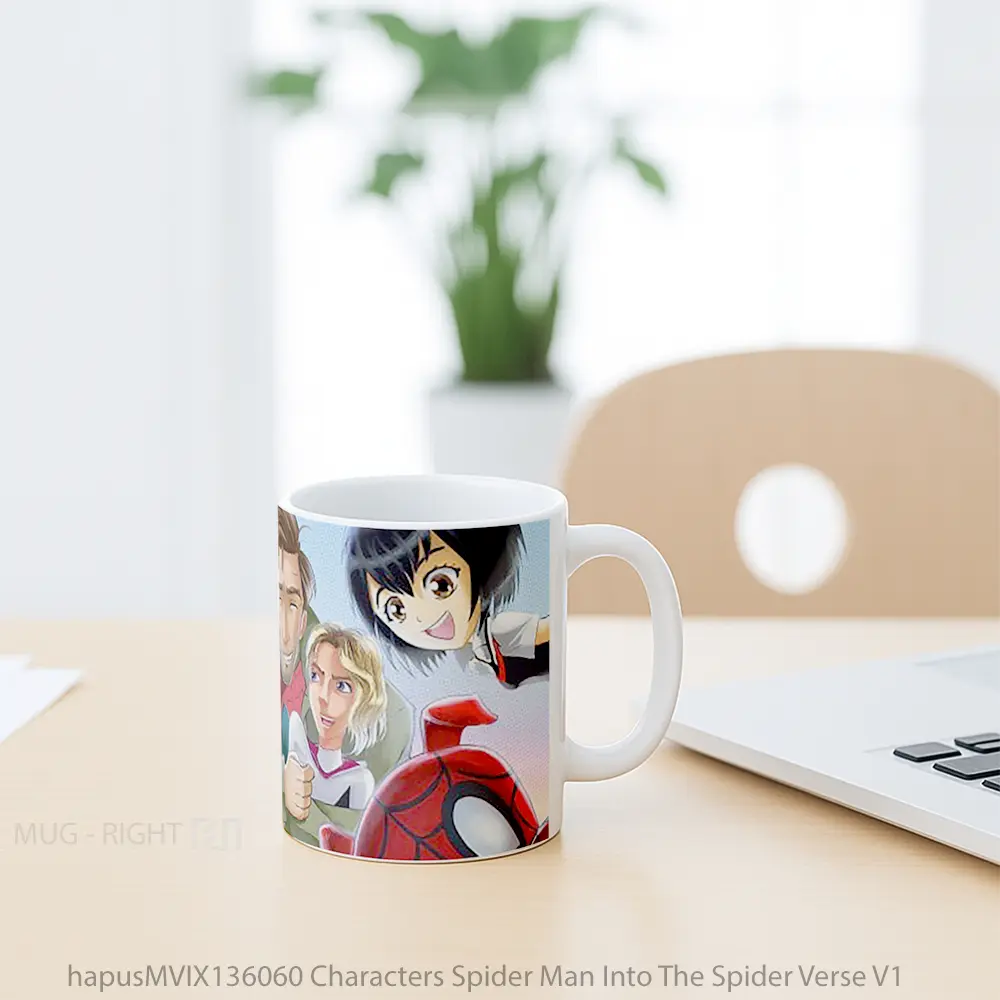 Mug Characters Spider Man Into The Spider Verse V1 Gelas Superhero - All-side / Desain