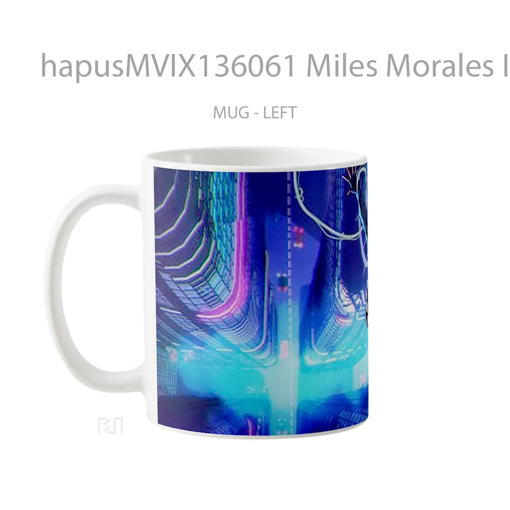Mug Miles Morales In Spider Man Into The Spider Verse V3 Gelas Superhero - All-side / Desain