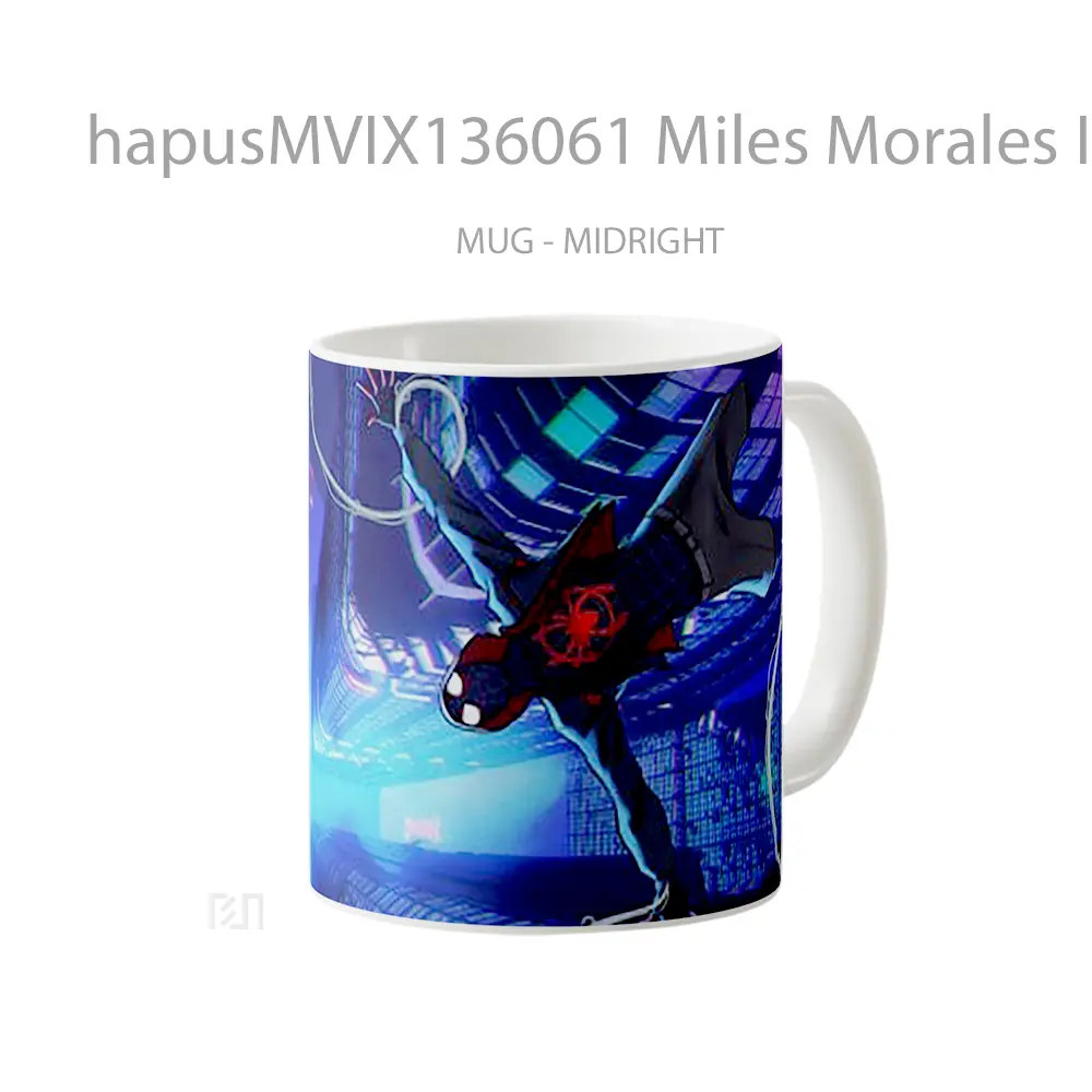 Mug Miles Morales In Spider Man Into The Spider Verse V3 Gelas Superhero - All-side / Desain