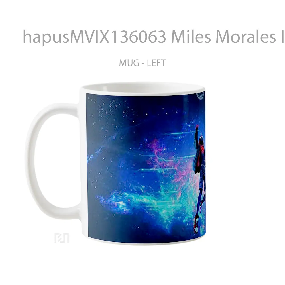 Mug Miles Morales In Spider Man Into The Spider Verse V4 Gelas Superhero - All-side / Desain