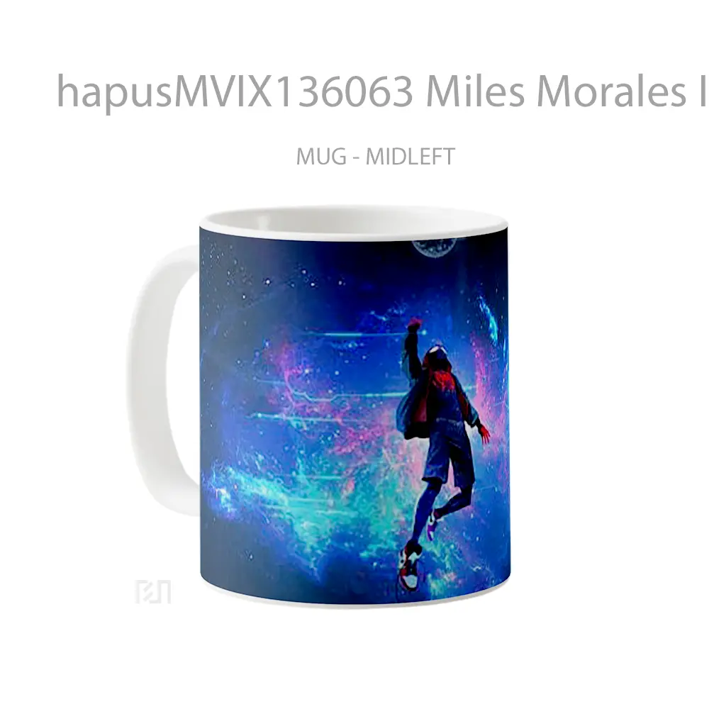 Mug Miles Morales In Spider Man Into The Spider Verse V4 Gelas Superhero - All-side / Desain