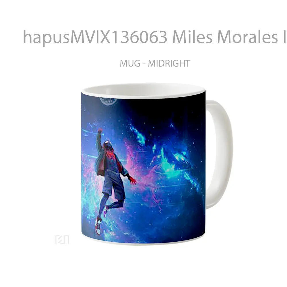 Mug Miles Morales In Spider Man Into The Spider Verse V4 Gelas Superhero - All-side / Desain