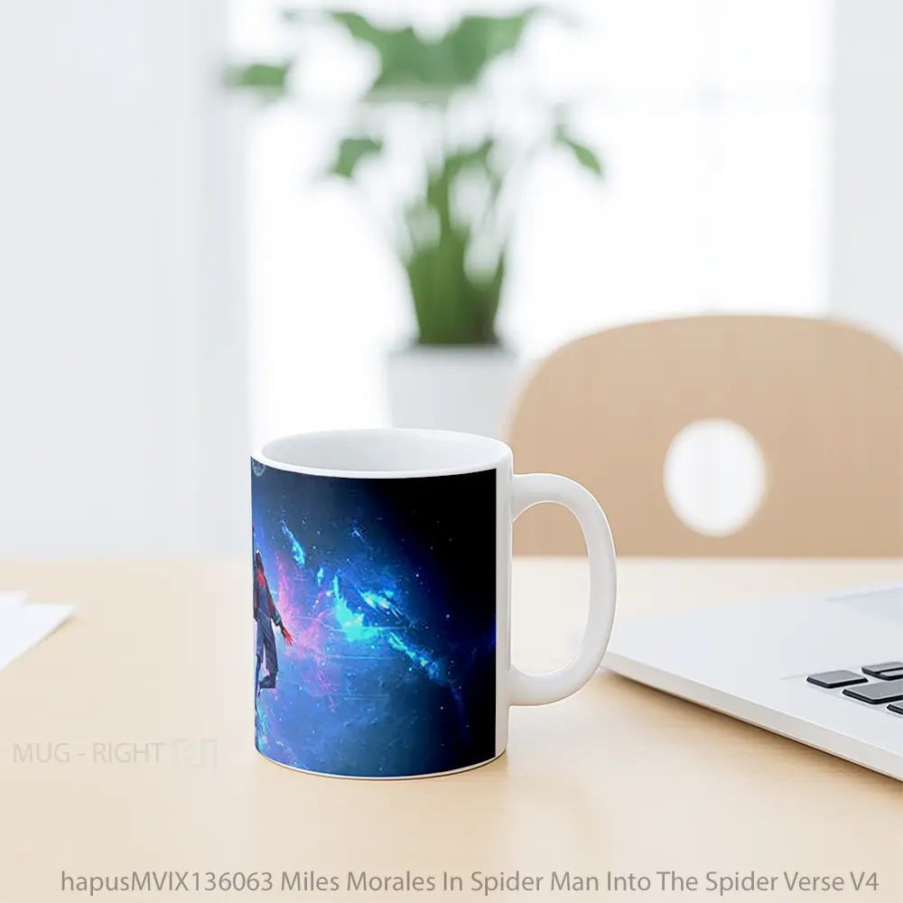 Mug Miles Morales In Spider Man Into The Spider Verse V4 Gelas Superhero - All-side / Desain