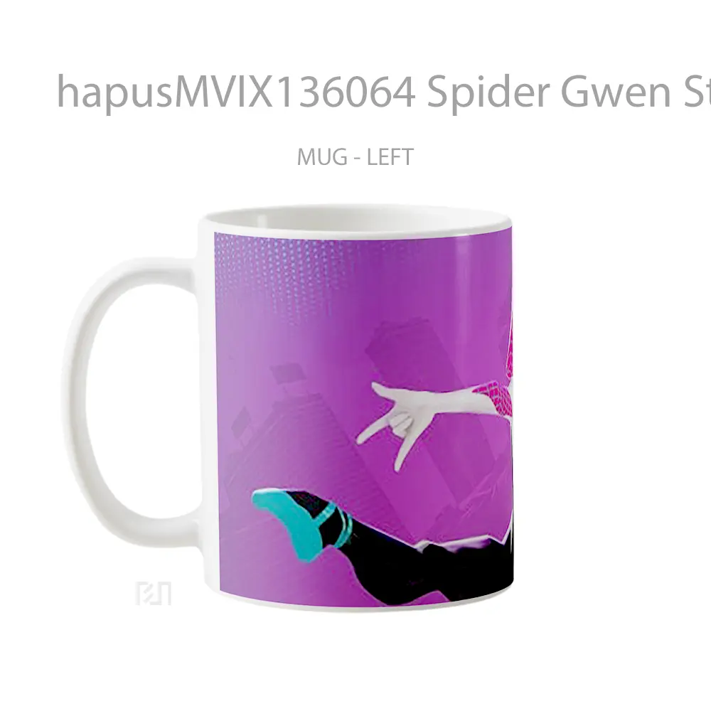 Mug Spider Gwen Stacy In Spider Man Into The Spider Verse V2 Gelas Superhero - All-side / Desain