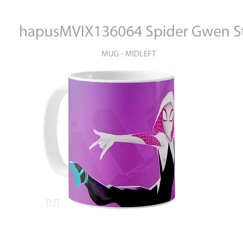 Mug Spider Gwen Stacy In Spider Man Into The Spider Verse V2 Gelas Superhero - All-side / Desain