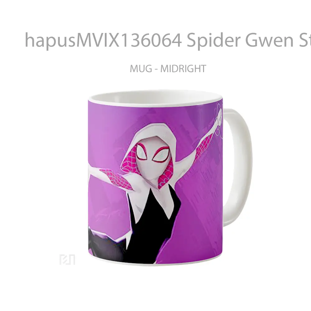 Mug Spider Gwen Stacy In Spider Man Into The Spider Verse V2 Gelas Superhero - All-side / Desain