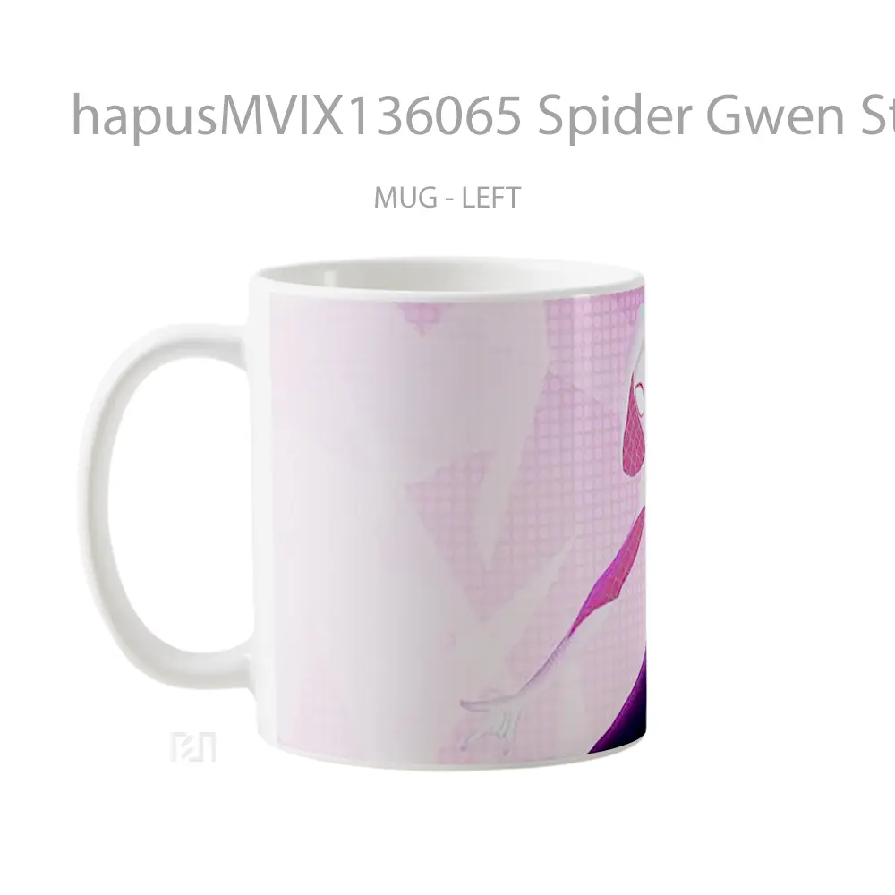 Mug Spider Gwen Stacy In Spider Man Into The Spider Verse V3 Gelas Superhero - All-side / Desain