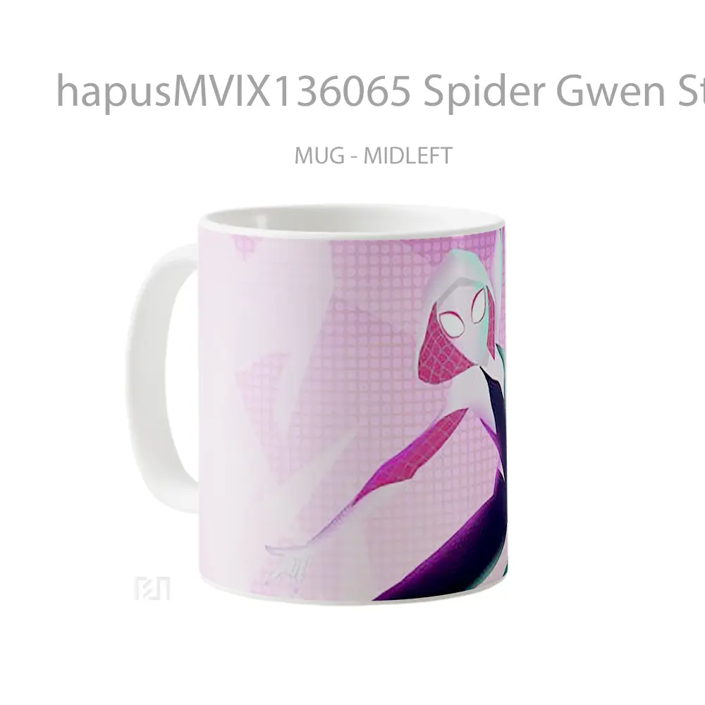 Mug Spider Gwen Stacy In Spider Man Into The Spider Verse V3 Gelas Superhero - All-side / Desain