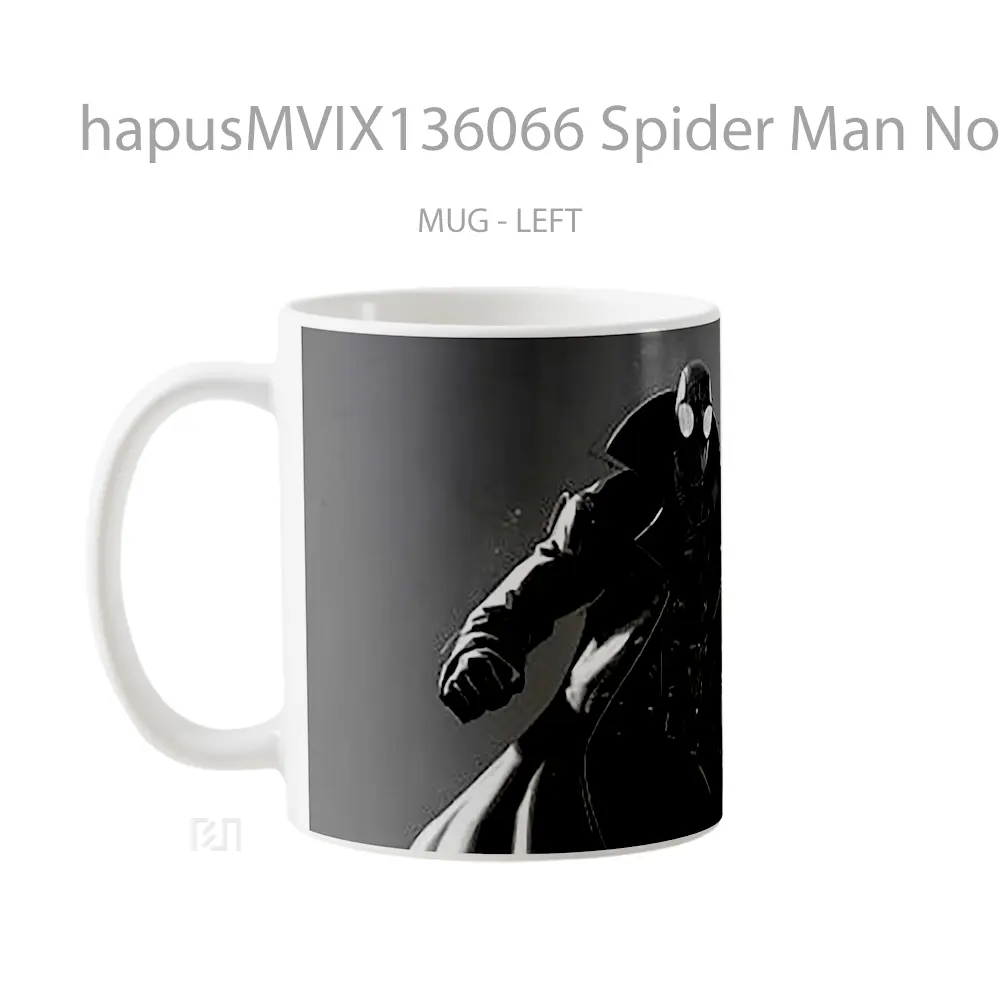 Mug Spider Man Noir In Spider Man Into The Spider Verse Gelas Superhero - All-side / Desain
