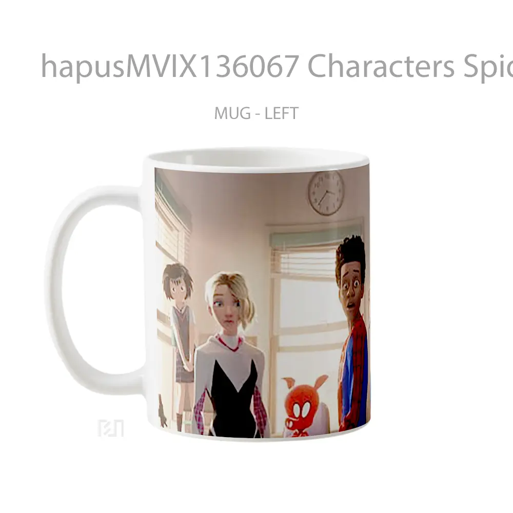 Mug Characters Spider Man Into The Spider Verse V2 Gelas Superhero - All-side / Desain