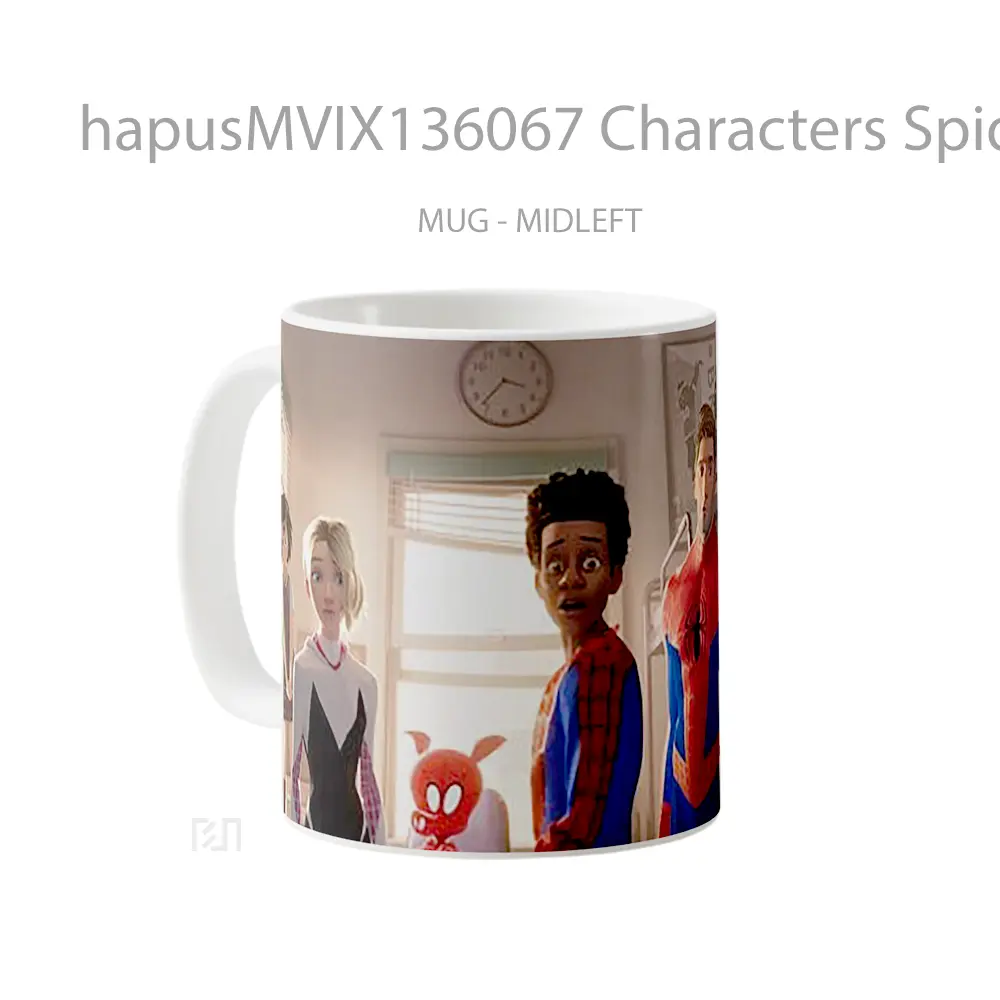 Mug Characters Spider Man Into The Spider Verse V2 Gelas Superhero - All-side / Desain