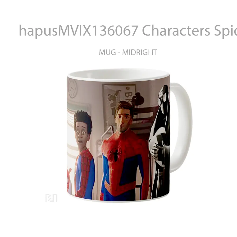 Mug Characters Spider Man Into The Spider Verse V2 Gelas Superhero - All-side / Desain