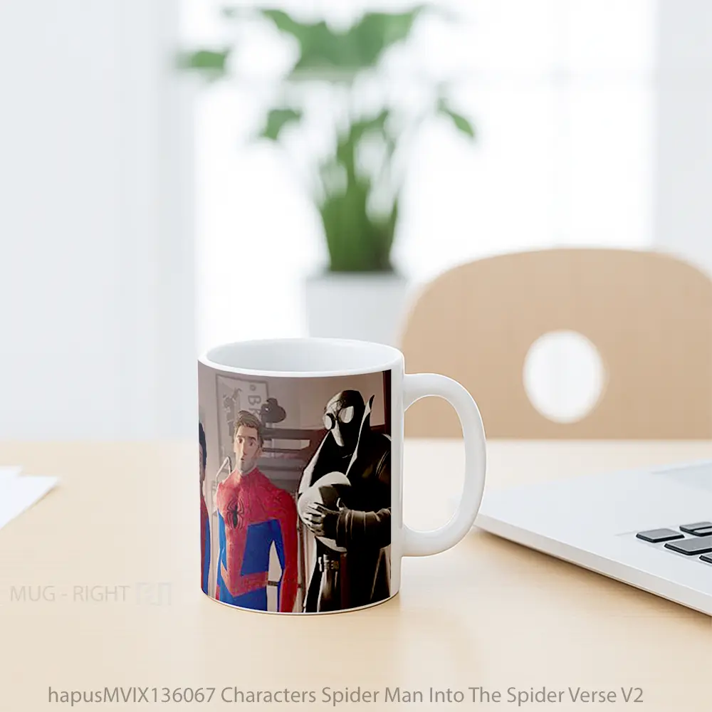 Mug Characters Spider Man Into The Spider Verse V2 Gelas Superhero - All-side / Desain