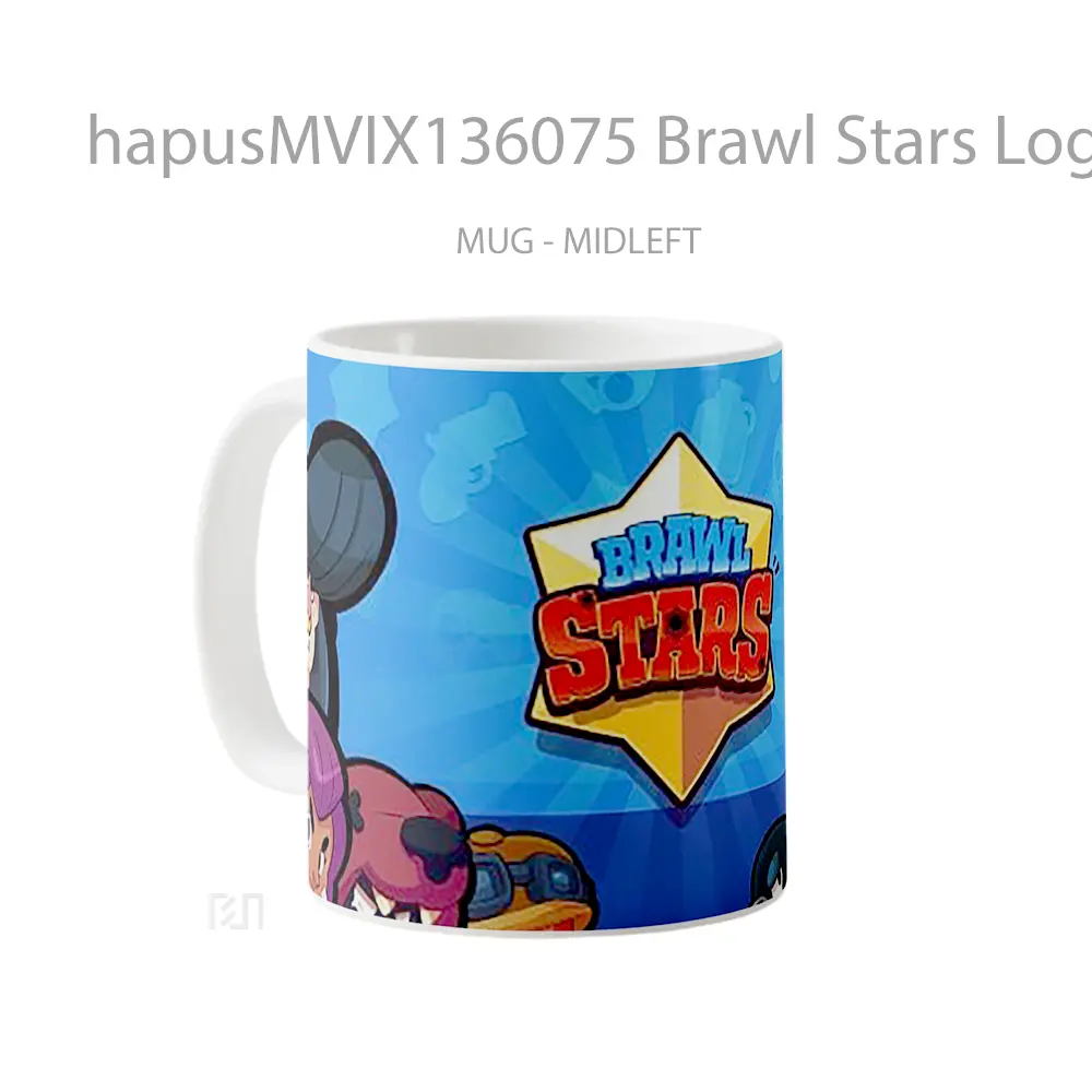 Mug Brawl Stars Logo And Characters Gelas Astronomi - All-side / Desain