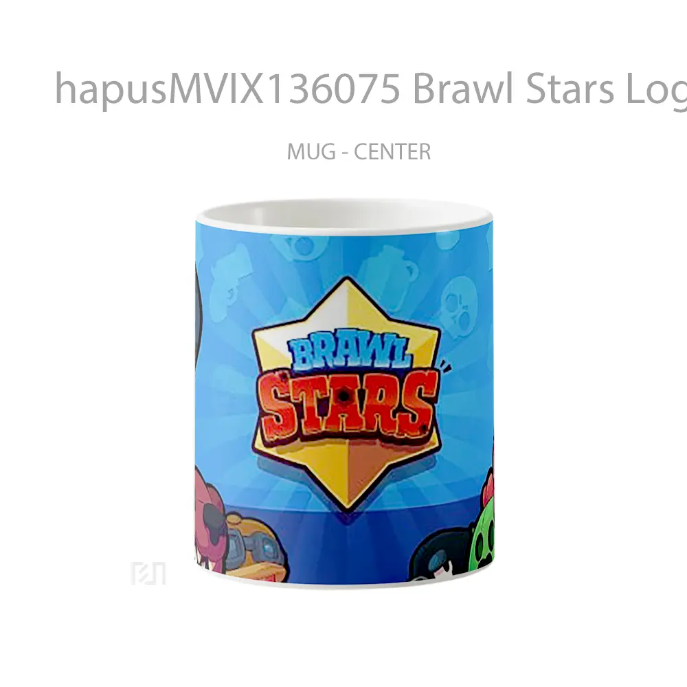 Mug Brawl Stars Logo And Characters Gelas Astronomi