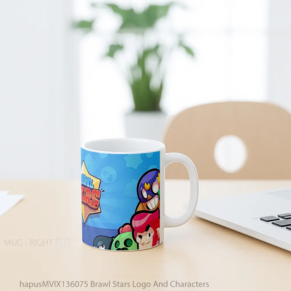 Mug Brawl Stars Logo And Characters Gelas Astronomi - All-side / Desain
