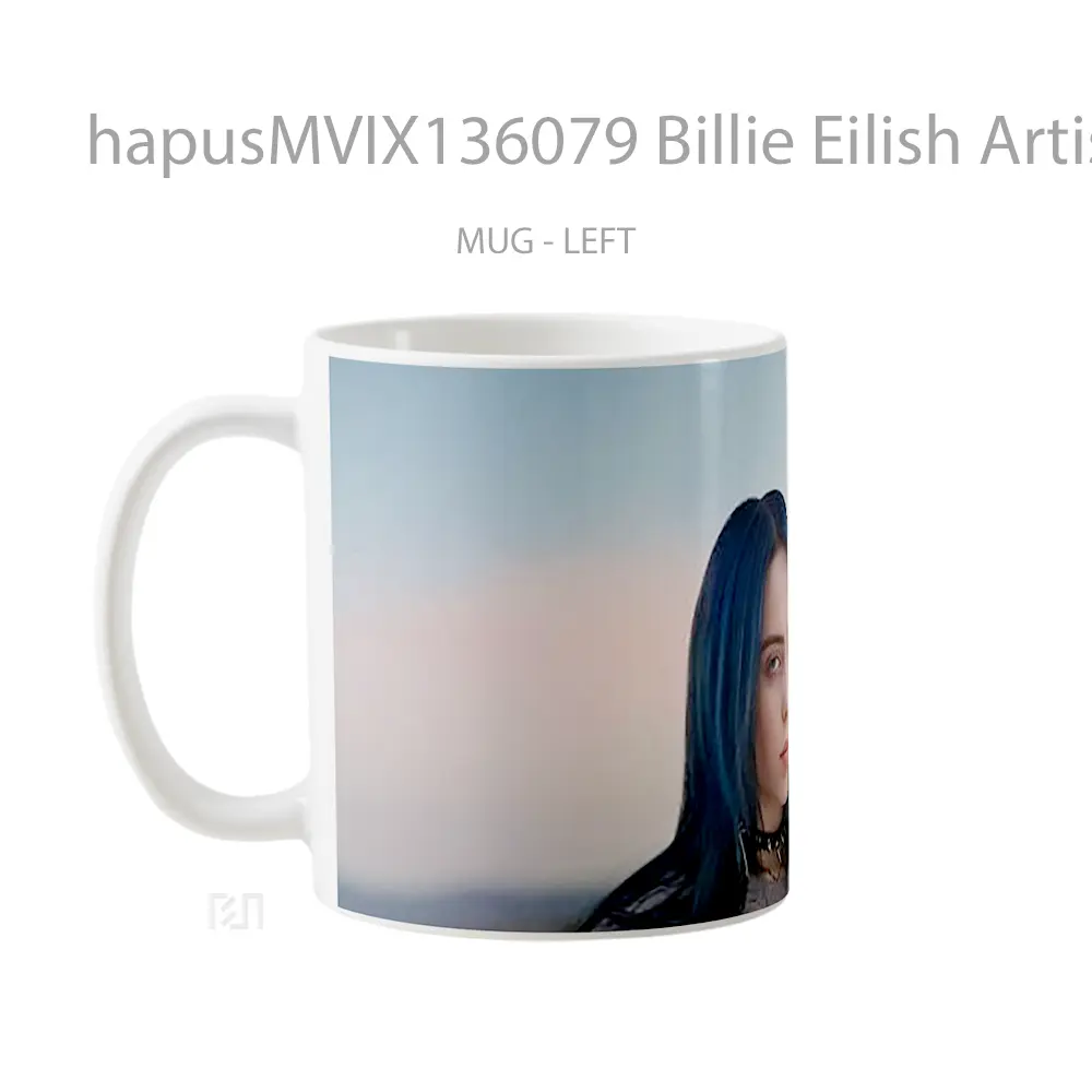 Mug Billie Eilish Artistic Gelas Selebriti - All-side / Desain
