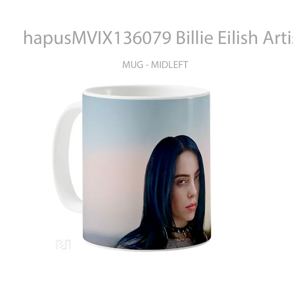 Mug Billie Eilish Artistic Gelas Selebriti - All-side / Desain
