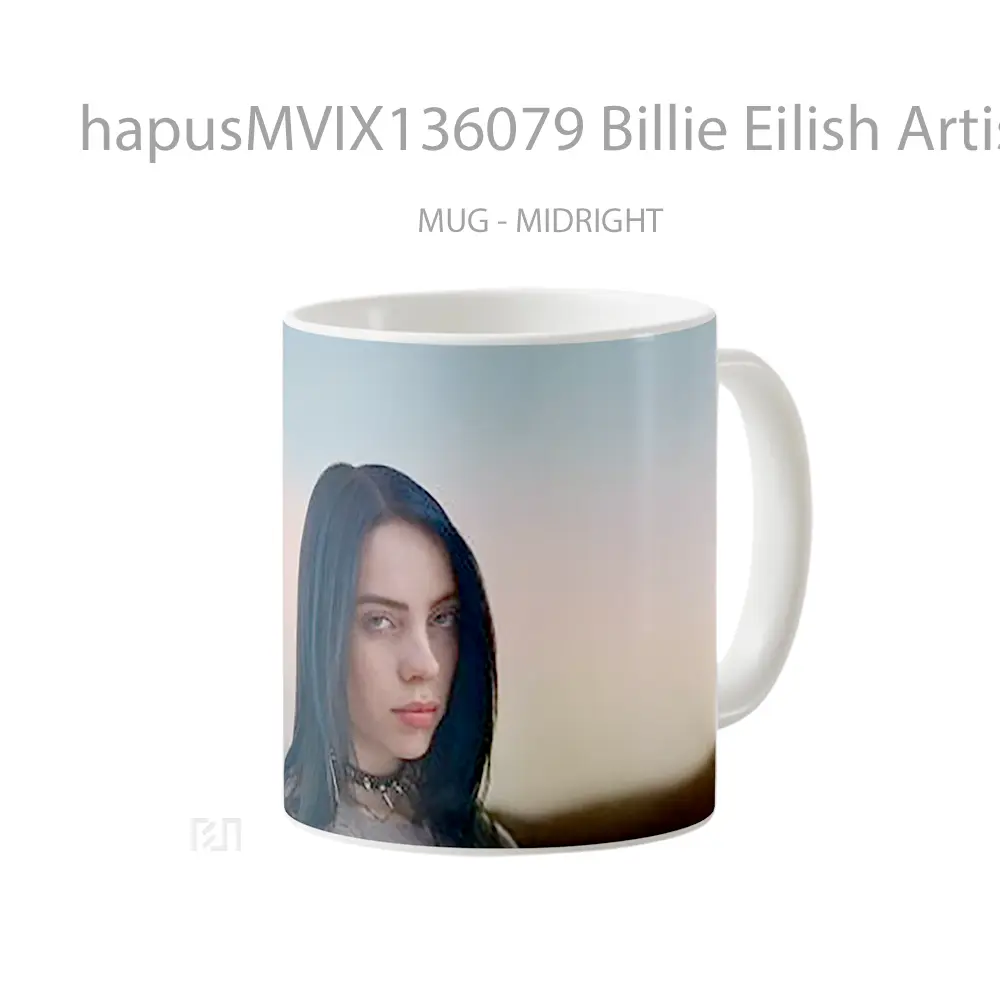 Mug Billie Eilish Artistic Gelas Selebriti - All-side / Desain