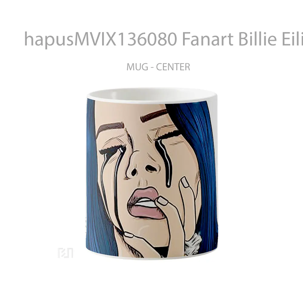 Mug Fanart Billie Eilish When The Party S Over Gelas Selebriti