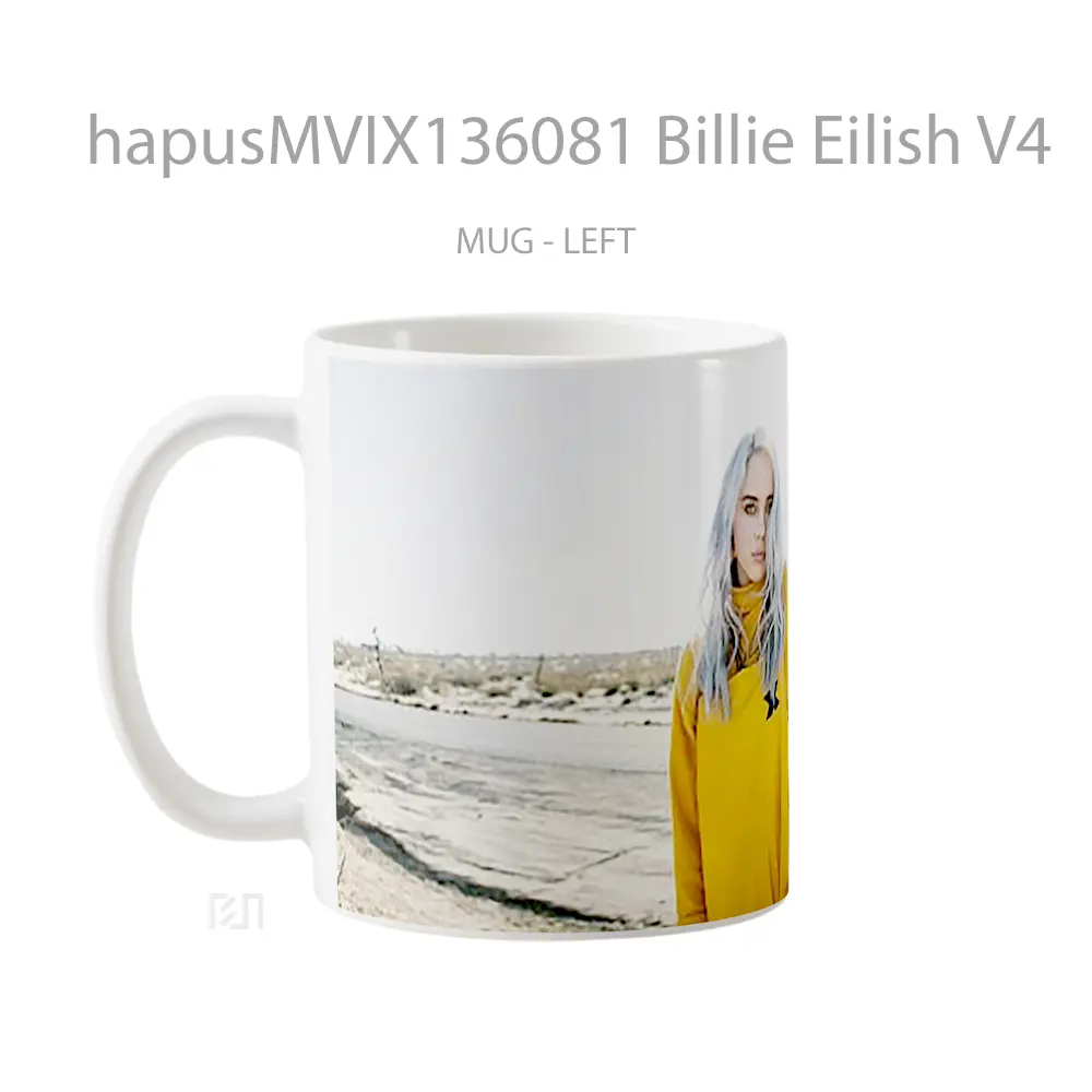 Mug Billie Eilish V4 Gelas Selebriti - All-side / Desain