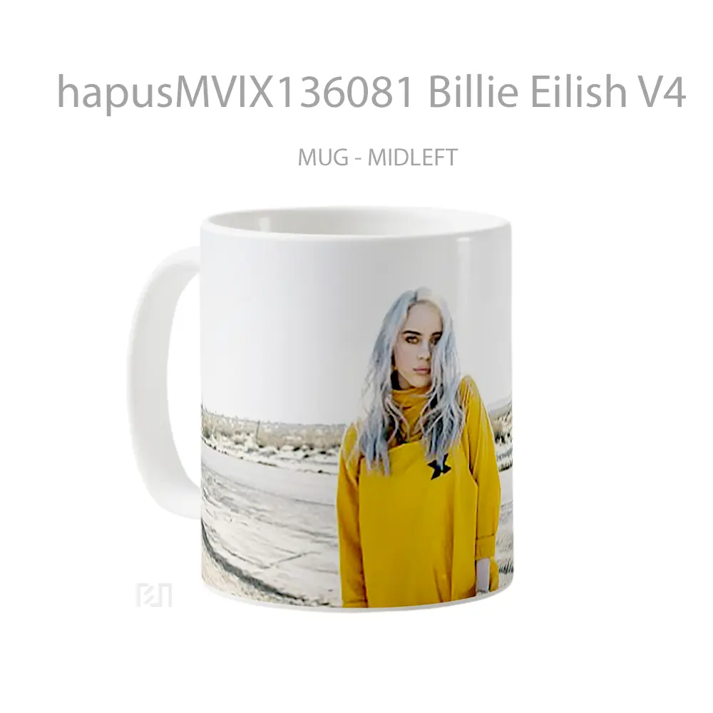 Mug Billie Eilish V4 Gelas Selebriti - All-side / Desain
