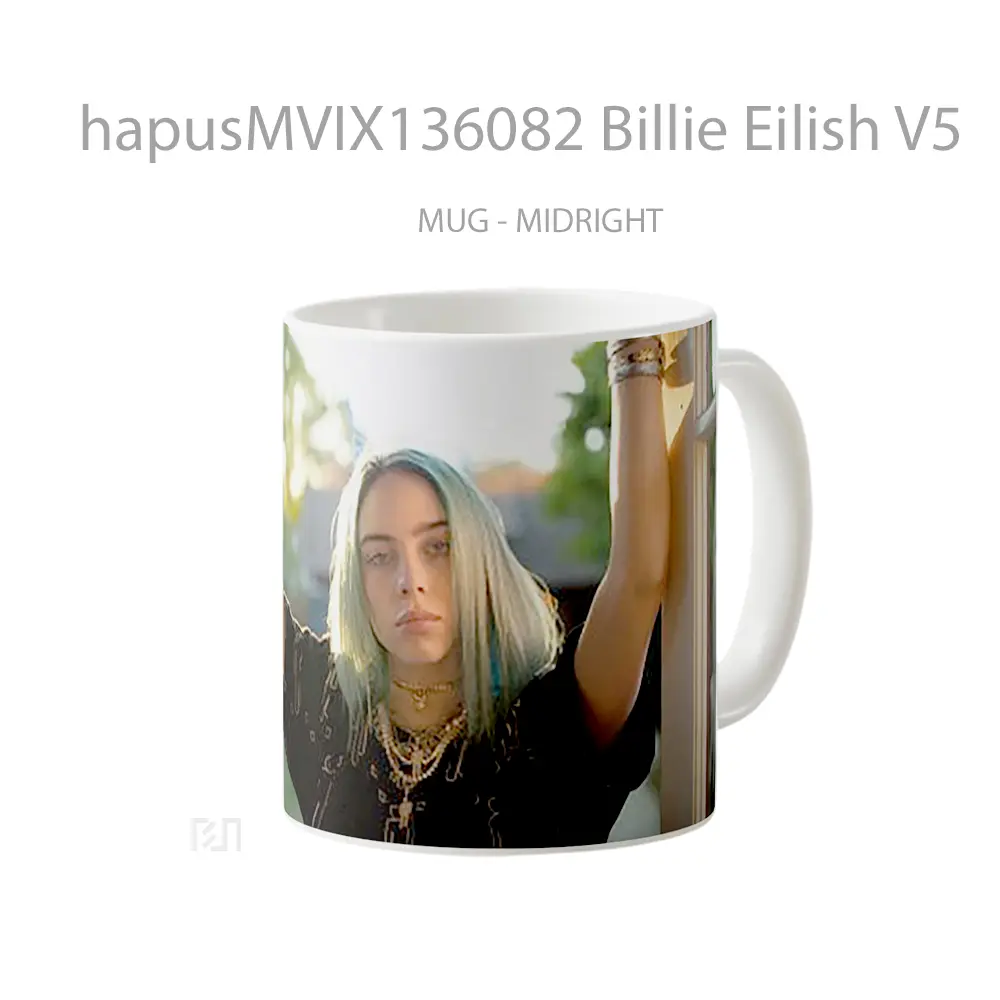 Mug Billie Eilish V5 Gelas Selebriti - All-side / Desain
