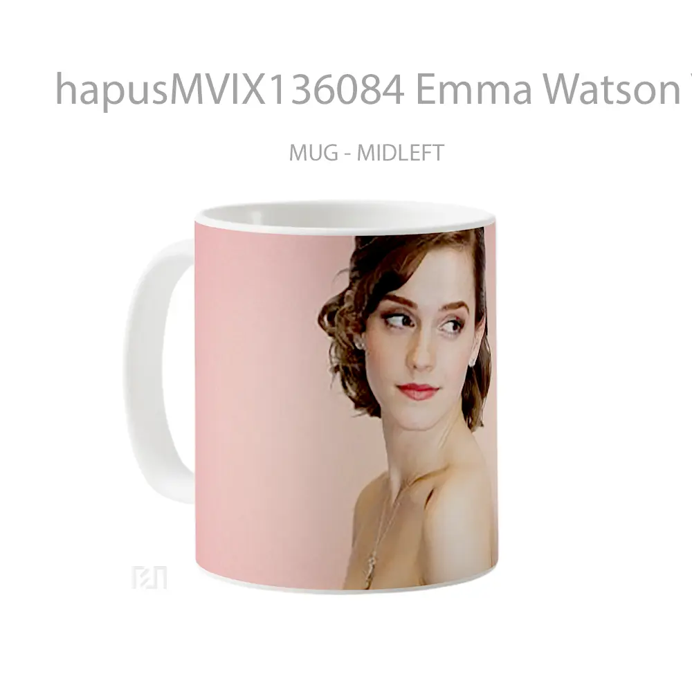 Mug Emma Watson V4 Gelas Selebriti - All-side / Desain