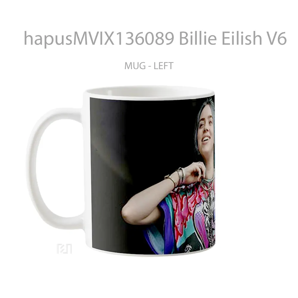 Mug Billie Eilish V6 Gelas Selebriti - All-side / Desain