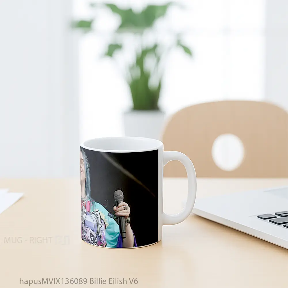 Mug Billie Eilish V6 Gelas Selebriti - All-side / Desain