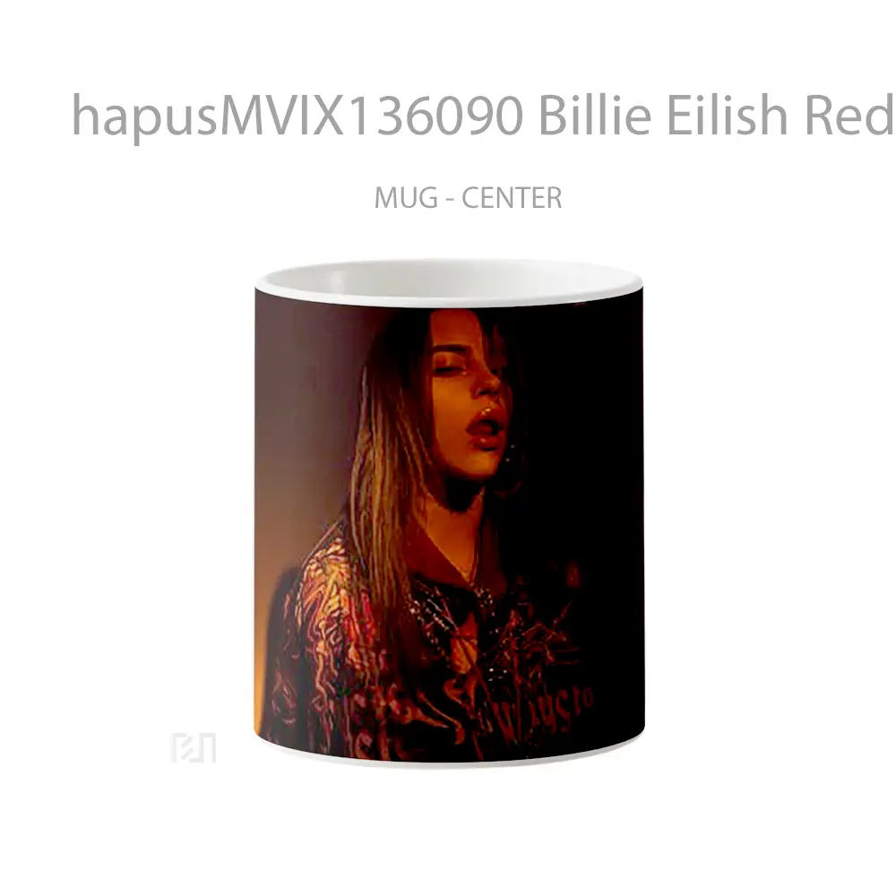 Mug Billie Eilish Red Lights Gelas Selebriti