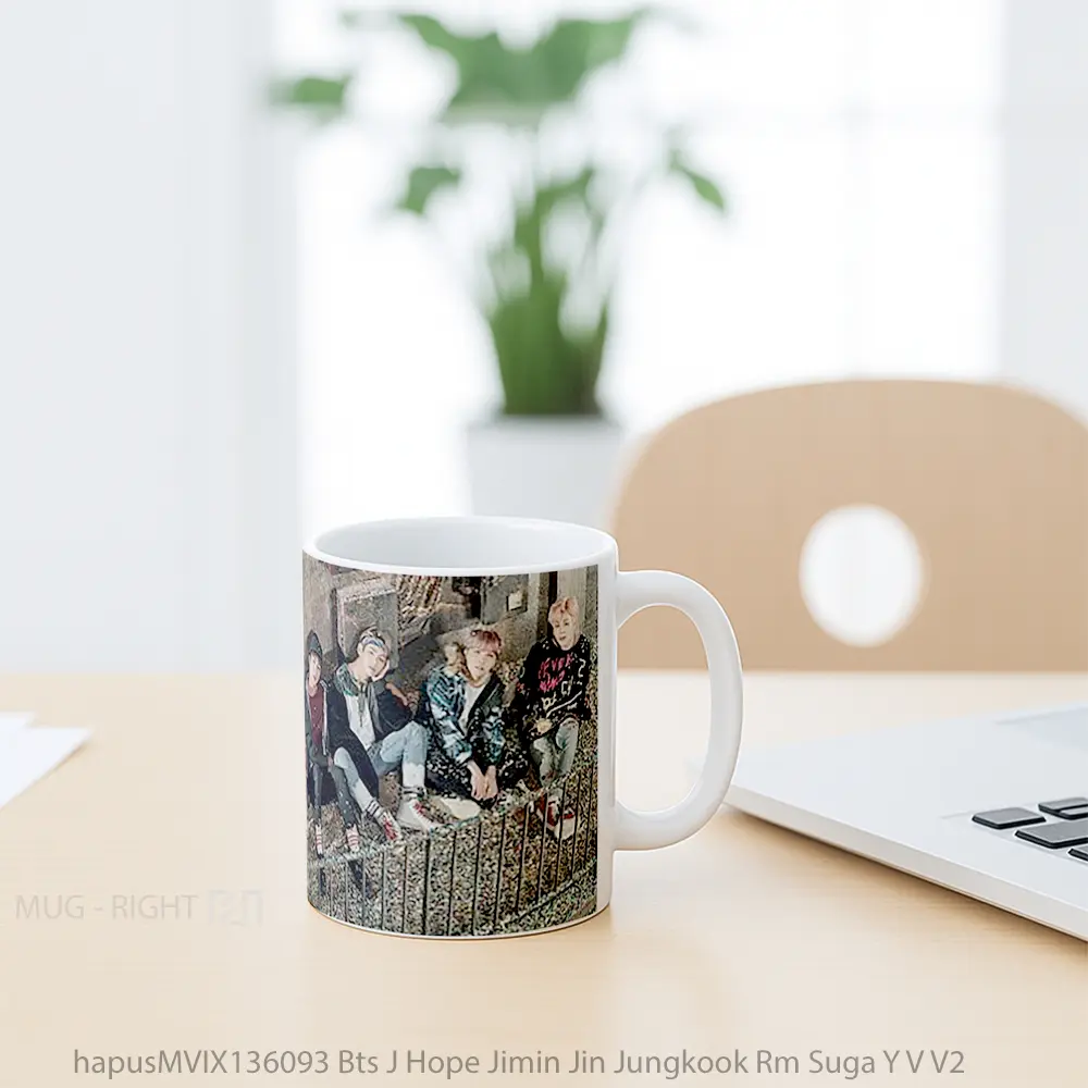 Mug Bts J Hope Jimin Jin Jungkook Rm Suga Y V V2 Gelas Keramik Unik - All-side / Desain