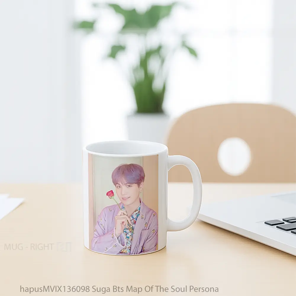 Mug Suga Bts Map Of The Soul Persona Gelas Keramik Unik - All-side / Desain