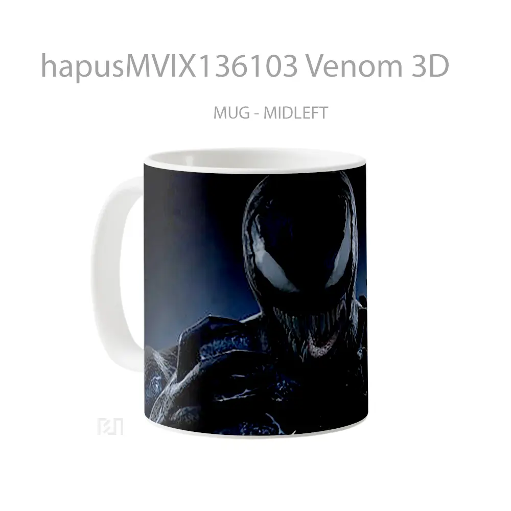 Mug Venom 3D Gelas Superhero - All-side / Desain