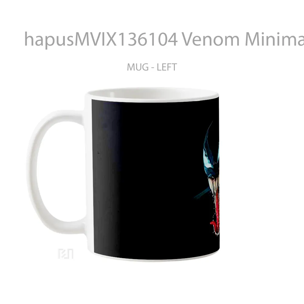 Mug Venom Minimalist Illustration V1 Gelas Superhero - All-side / Desain