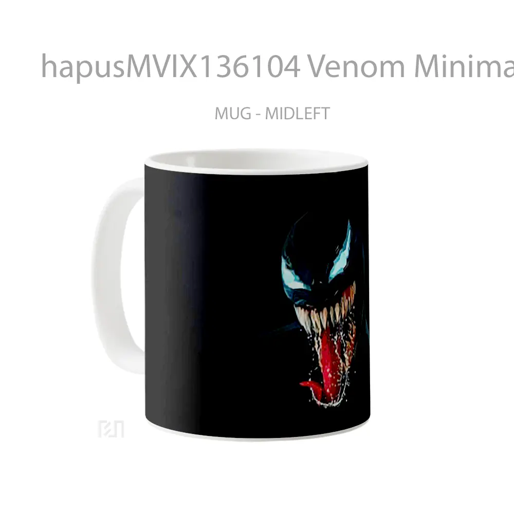 Mug Venom Minimalist Illustration V1 Gelas Superhero - All-side / Desain