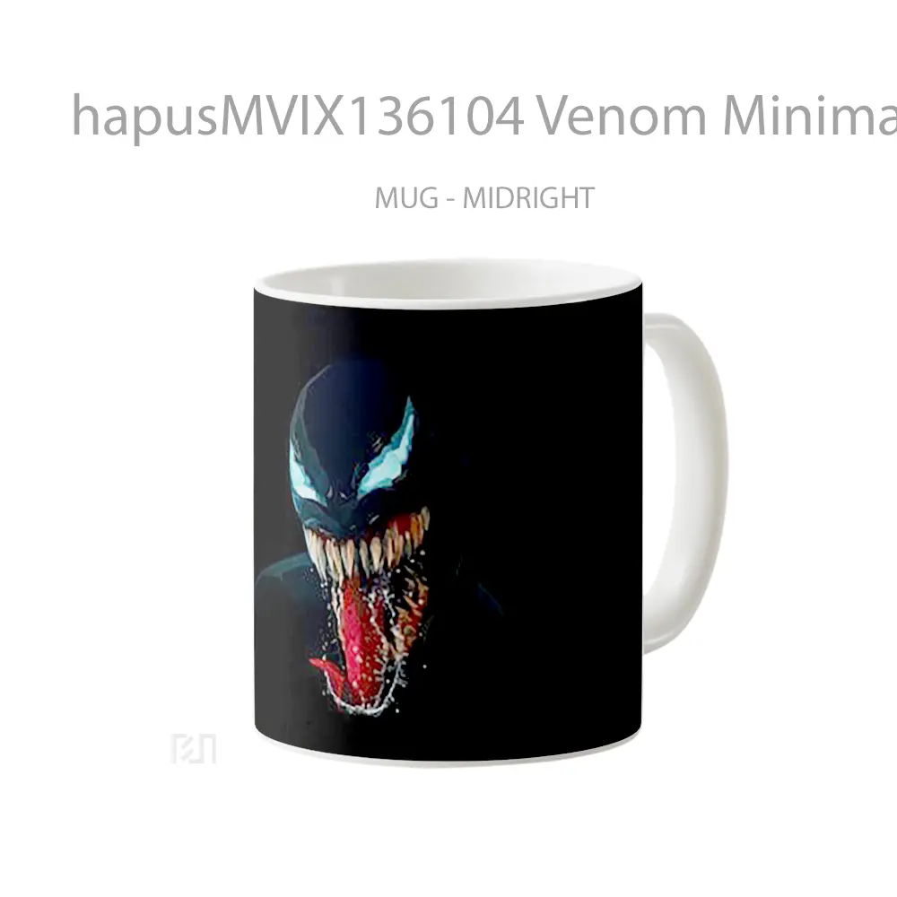 Mug Venom Minimalist Illustration V1 Gelas Superhero - All-side / Desain