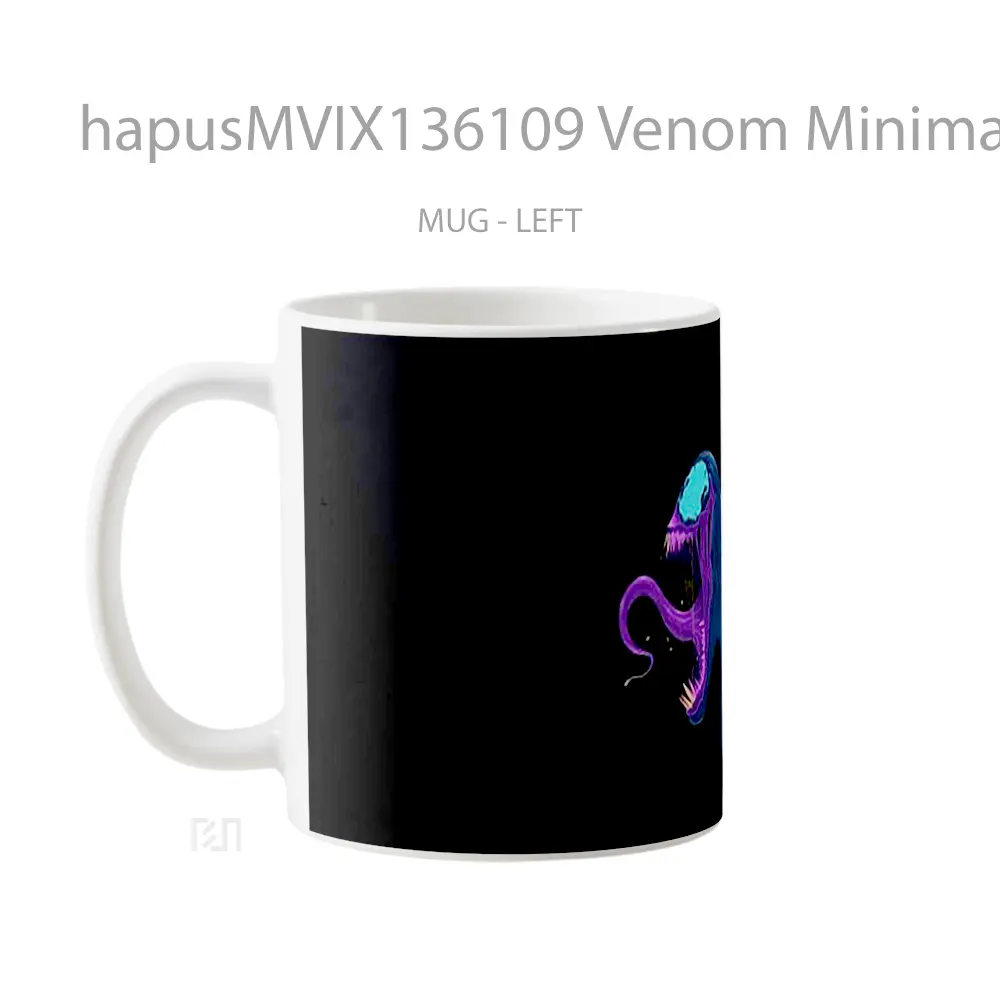 Mug Venom Minimalist Illustration Art Gelas Superhero - All-side / Desain