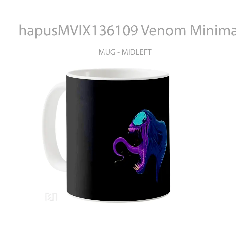 Mug Venom Minimalist Illustration Art Gelas Superhero - All-side / Desain